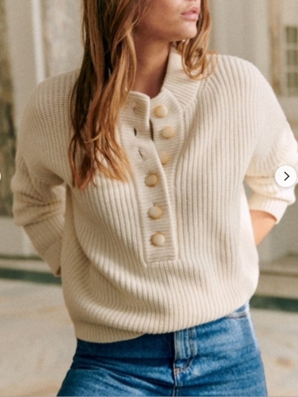 NWOT SEZANE LUCAS JUMPER PULLOVER CREAM XS